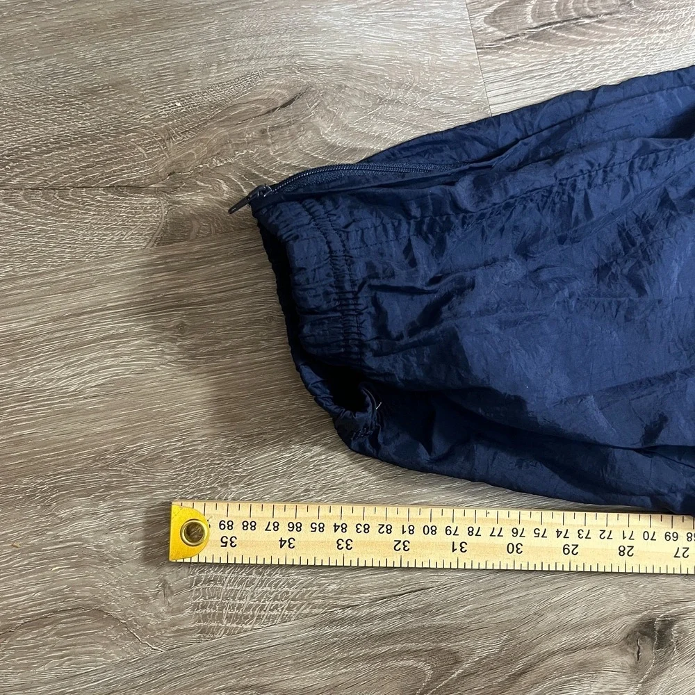 VTG Reebok Men's Nylon Track Pants 2XL XXL Blue Navy Baggy Zip